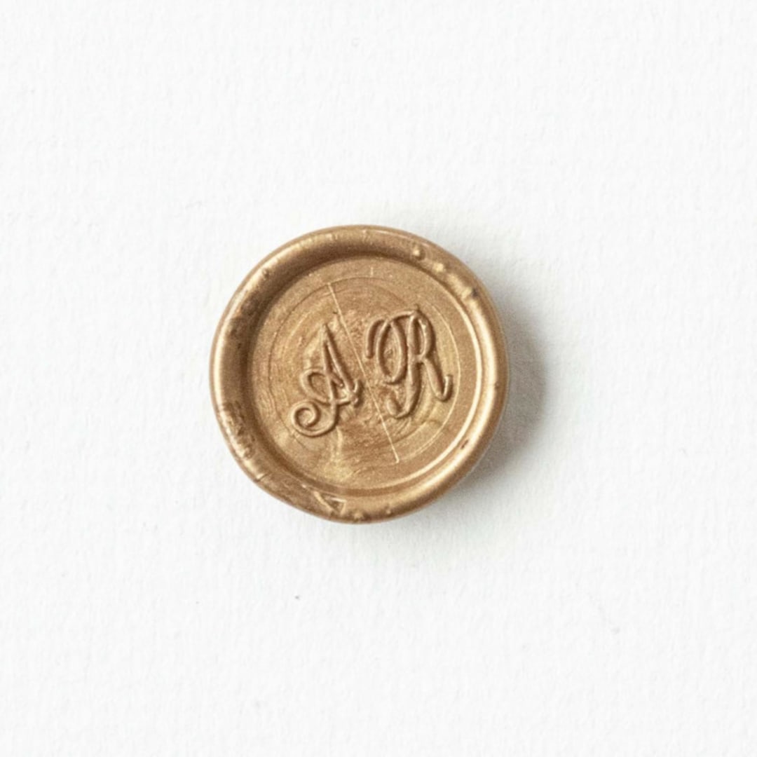"Personalized Wax Seal Stickers, Custom Color | Set of 10" - Wax Seals in multicolorassorted-colors by Self Stationery
