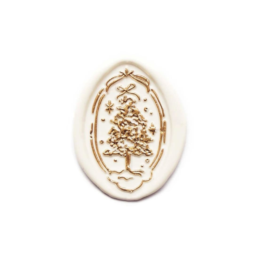 "Snowy Christmas Wax Seal Stickers" - Wax Seals in white by misterrobinson