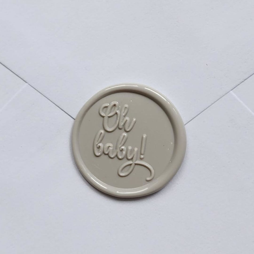 "Customizable Color Oh Baby! Self-adhesive Wax Seals, Set of 5" - Wax Seals in multicolorassorted-colors by MC silverlinings