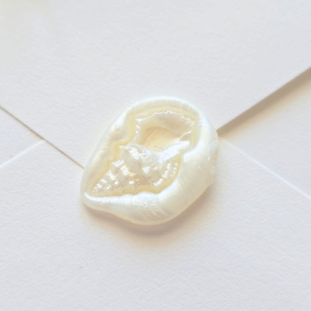 "Conch - Customizable Color -  Hand-crafted Wax Seals- Set of 25" - Wax Seals in multicolor by Inkspiringletters