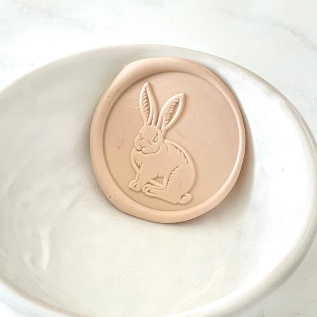 "Rabbit Wax Seals  Pack of 10, Customizable Color" - Wax Seals in multicolorassorted-colors by Abby Choi