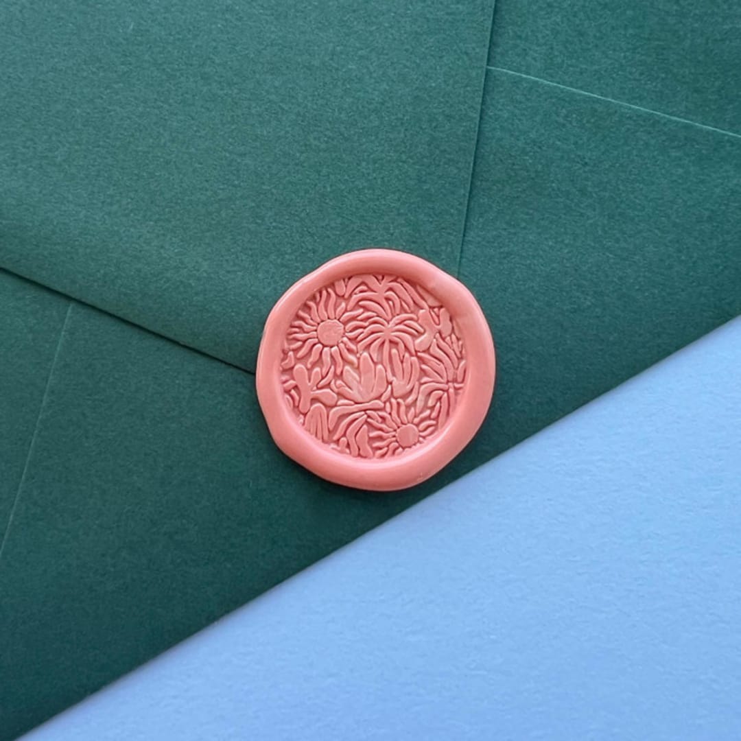 "Tropical Sun Wax Seal Sticker - Pack of 10" - Wax Seals in multicolorassorted-colors by Eva Tadros