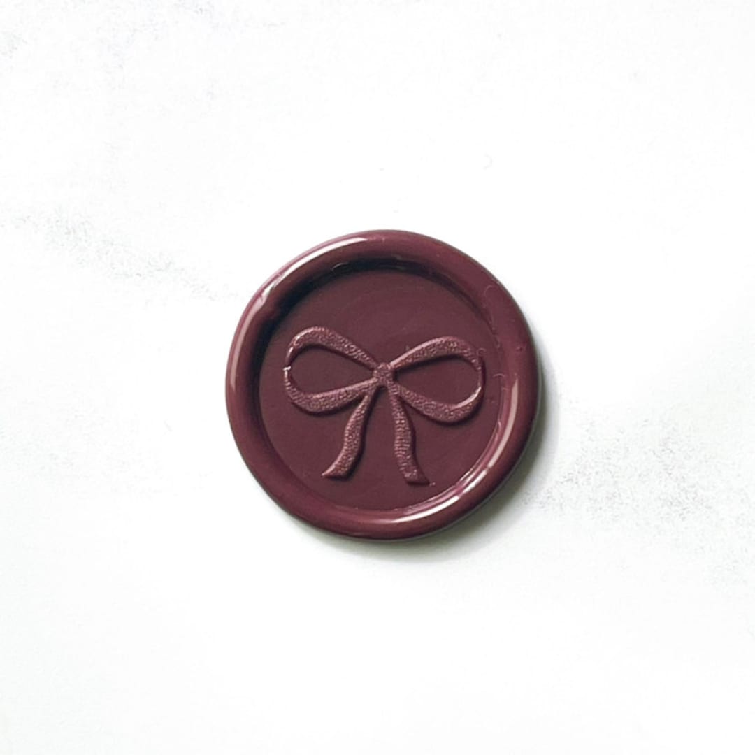 "Bow in Mulberry Pack of 10" - Wax Seals in purple by Abby Choi
