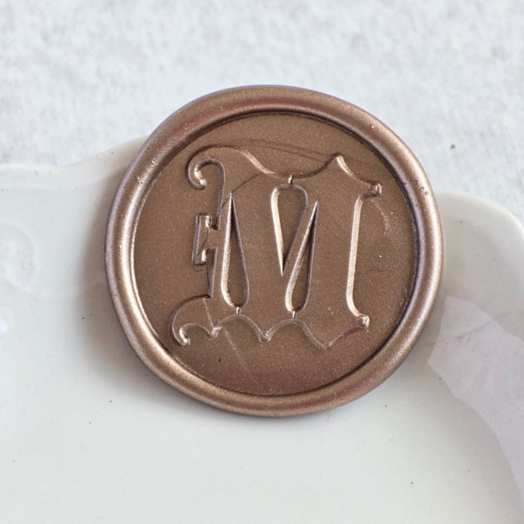 "Old English Monogram (A-Z)- Customizable Color- Set of 25 Hand-crafted Wax Seals" - Wax Seals in multicolor by Inkspiringletters