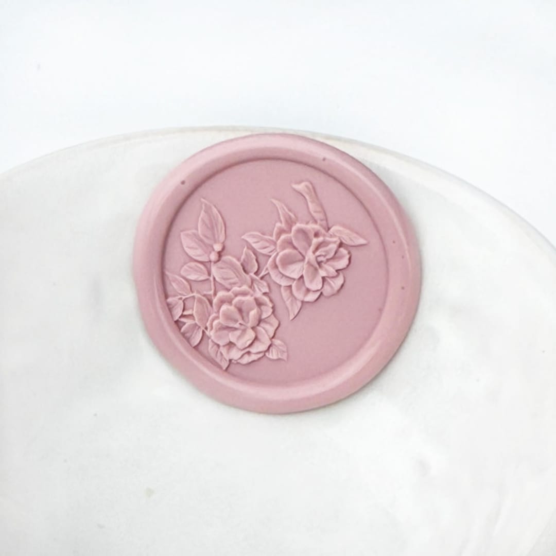 "Camelia Flower Wax Seal, Pack of 10, Customizable Color" - Wax Seals in multicolorassorted-colors by Abby Choi