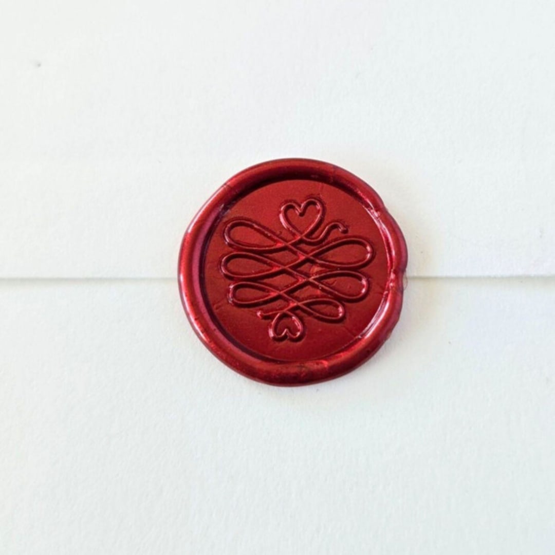 "Heart Flourish- Customizable Color- Set of 25 Hand-crafted Wax Seals" - Wax Seals in multicolor by Inkspiringletters