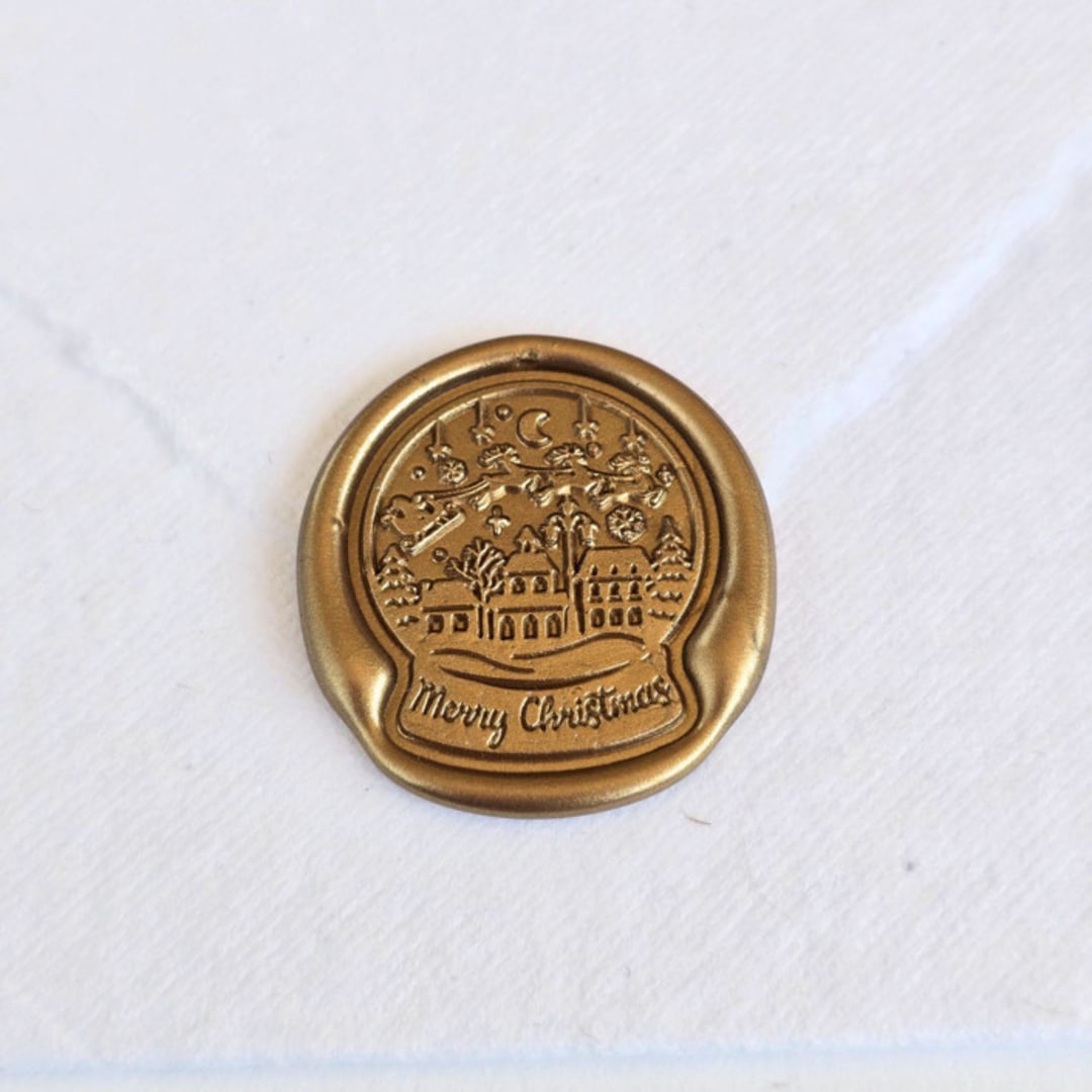 "Snow Globe- Customizable Color- Set of 25 Hand-crafted Wax Seals" - Wax Seals in multicolor by Inkspiringletters