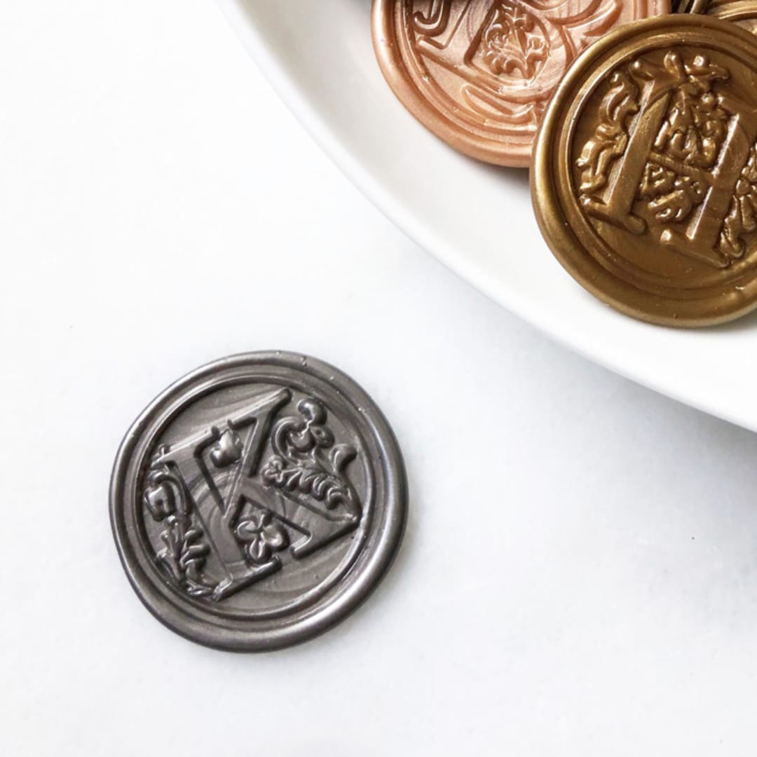 "Decorative Initials Wax Seal, Pack of 10, Customizable Color" - Wax Seals in multicolorassorted-colors by Abby Choi
