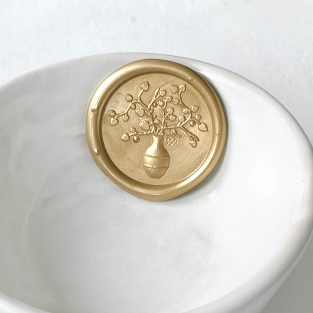 "Flower Vase Wax Seal  Pack of 10, Customizable" - Wax Seals in multicolorassorted-colors by Abby Choi