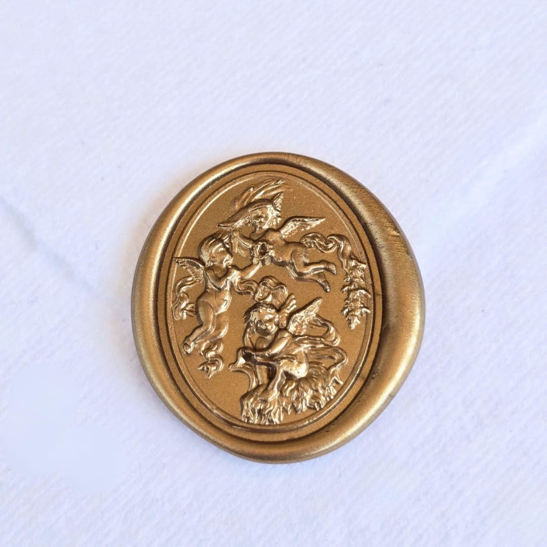 "Angels- Customizable Color- Set of 25 Hand-crafted Wax Seals" - Wax Seals in multicolor by Inkspiringletters