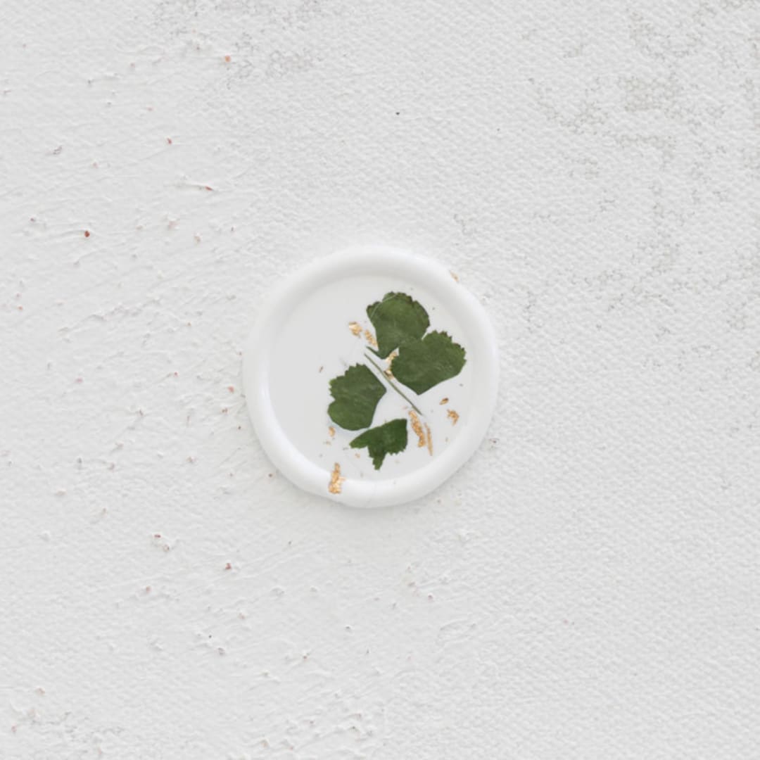 "Greenery and Gold Wax Seals | Set of 25" - Wax Seals in green by Clove and Cedar Design