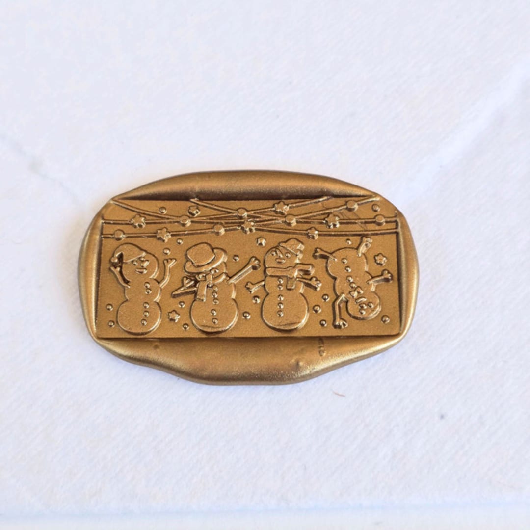 "Silly Snowmen- Customizable Color- Set of 25 Hand-crafted Wax Seals" - Wax Seals in multicolor by Inkspiringletters