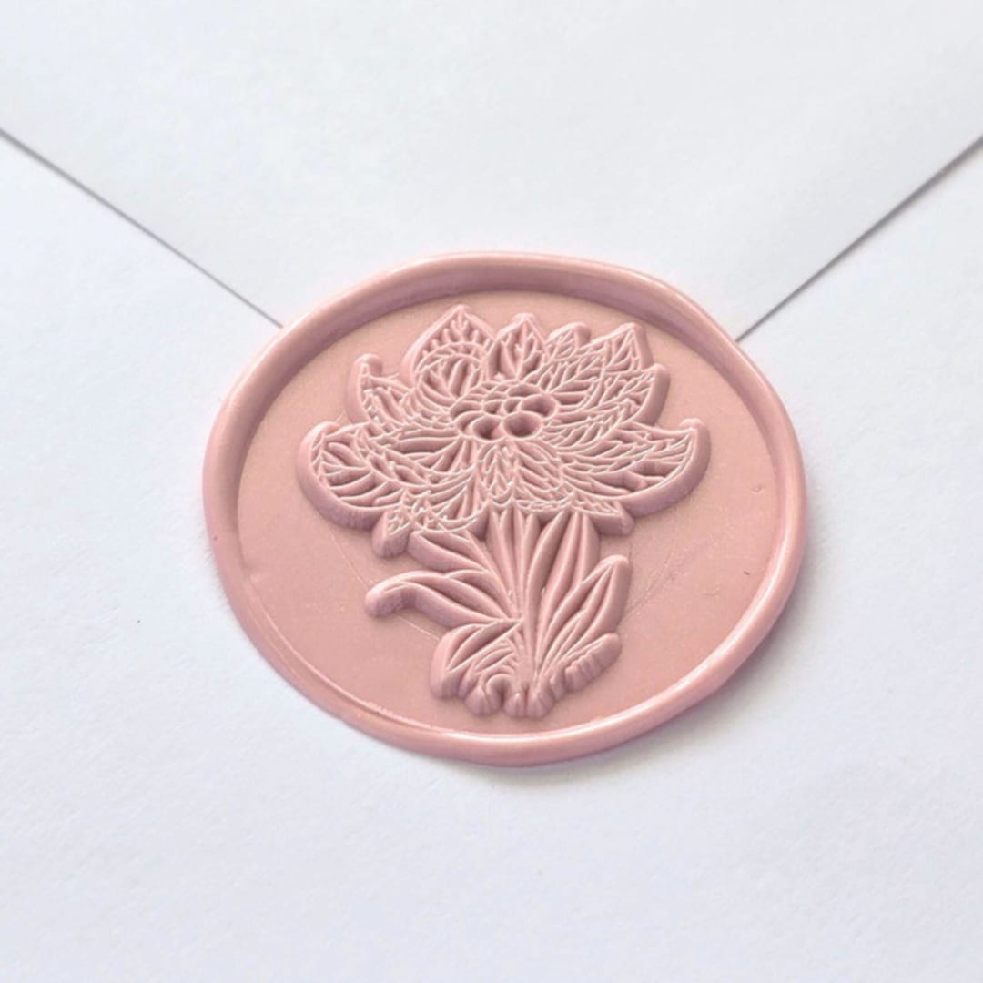 "Poinsettia Flower- Customizable Color- Set of 25 Hand-crafted Wax Seals" - Wax Seals in multicolor by Inkspiringletters