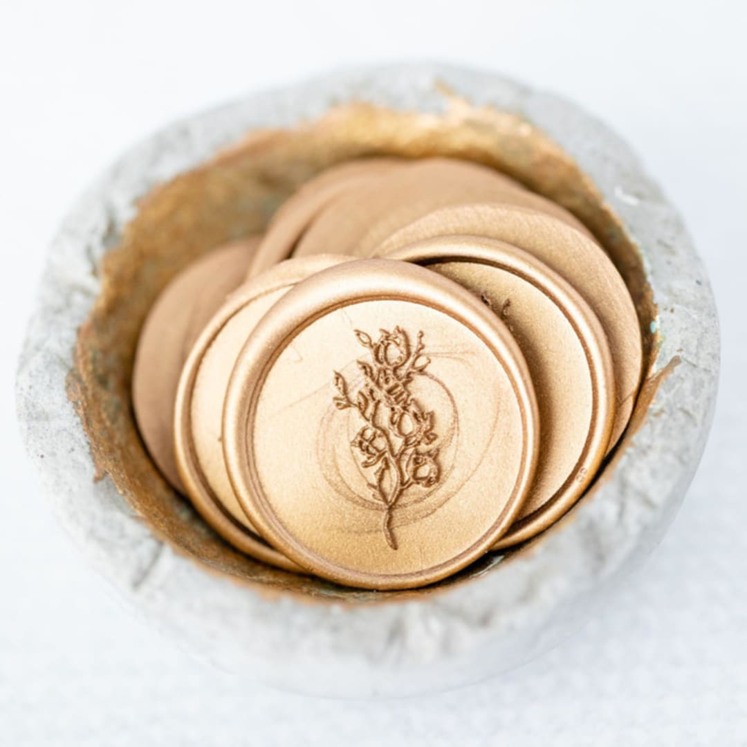 "Forever & Always (Sold in Sets of 10)" - Wax Seals in gold by Lindsey Cain