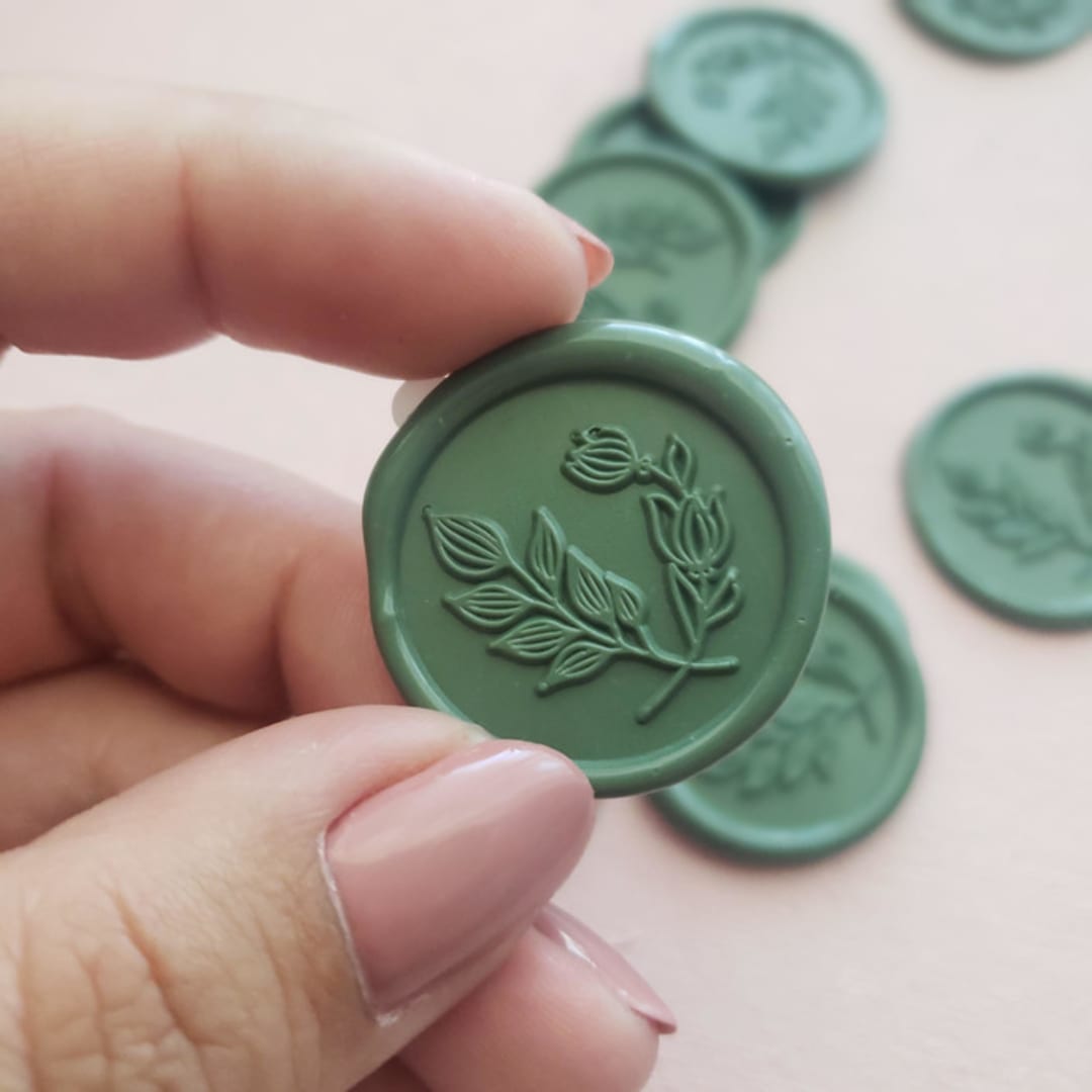 Botanical Wedding Wax Seals (Pack of 10) - Customizable color