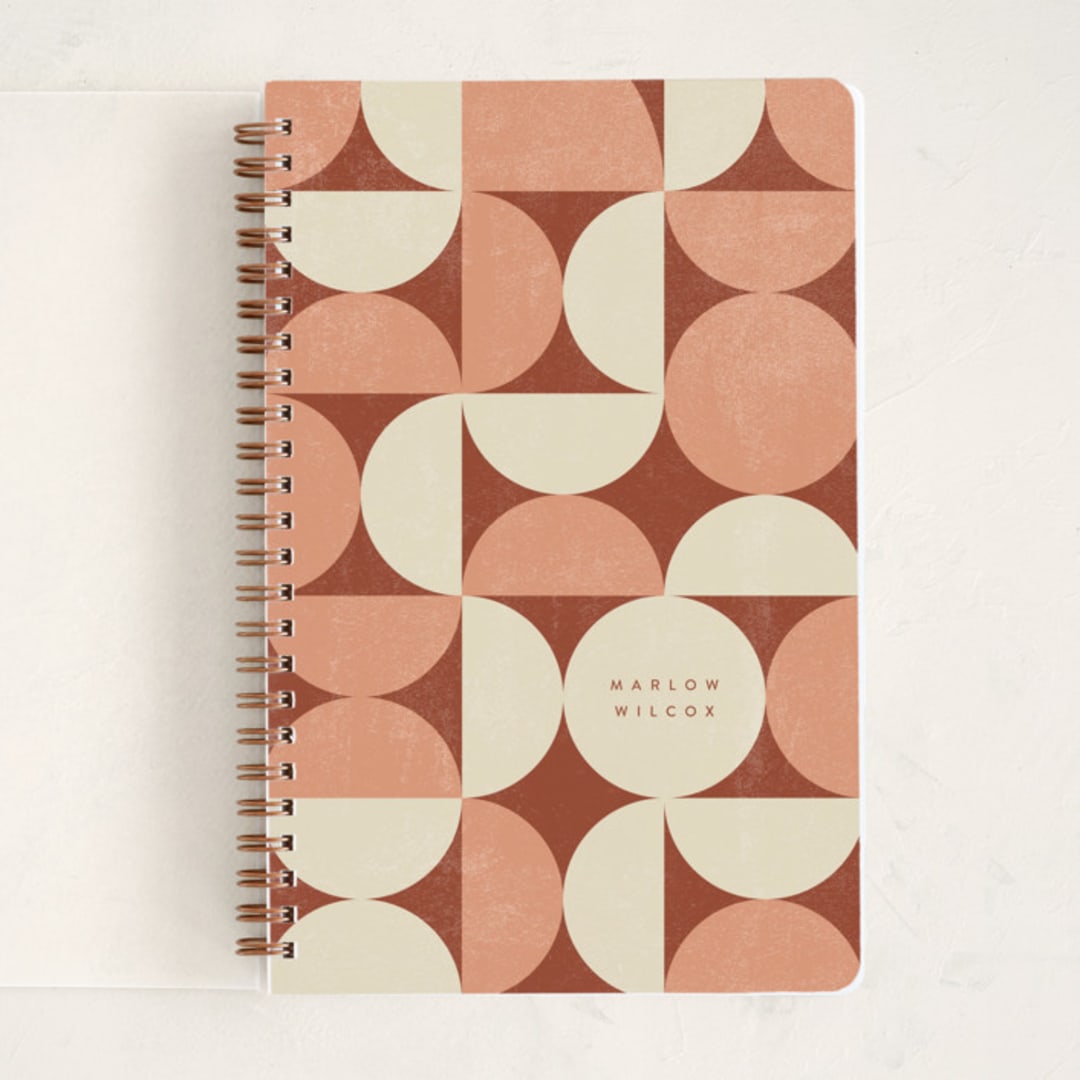 "Geometric Curves" - Notebook in Desert by Kelly Schmidt - Front