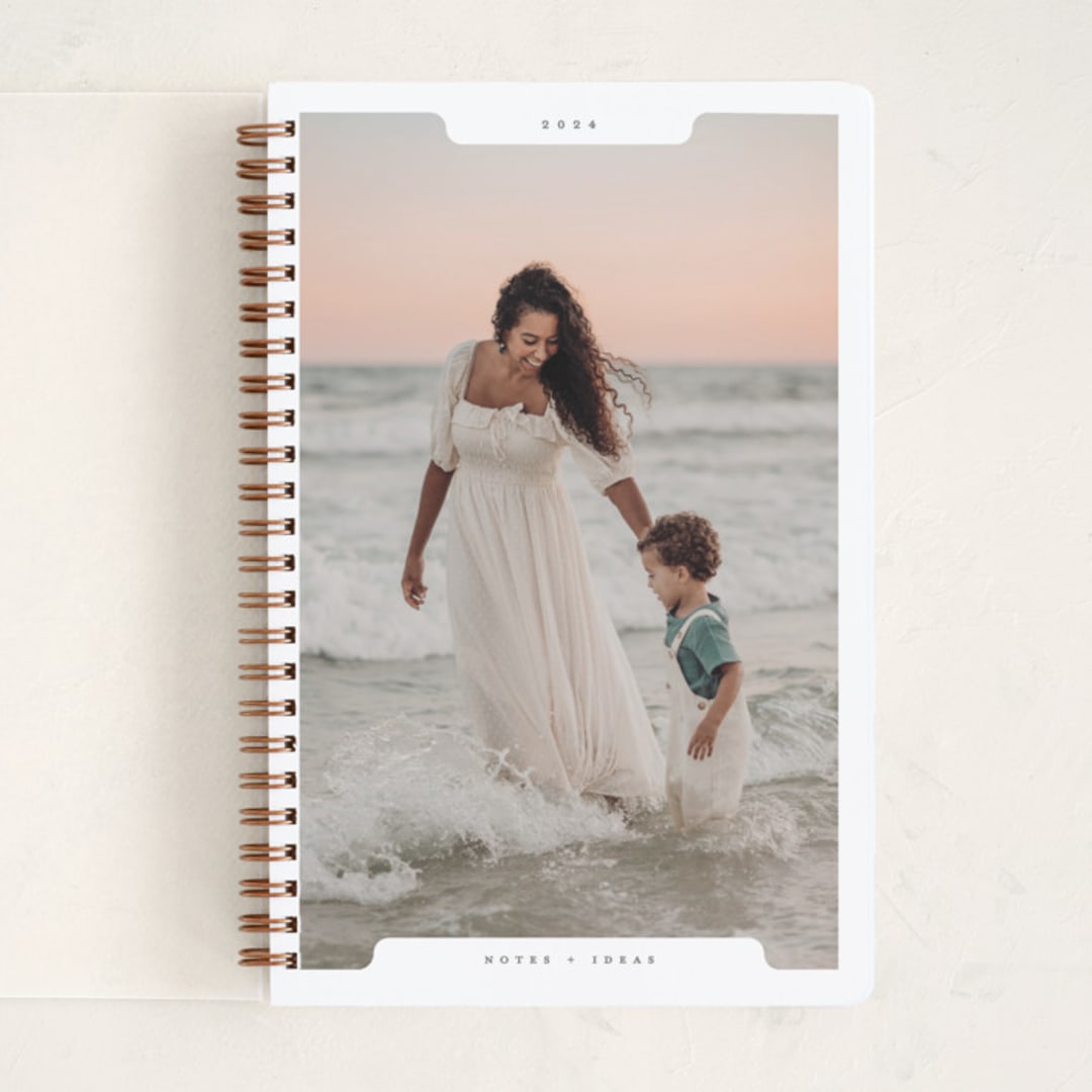 "Holiday File" - Notebook in Snow by Gwen Bedat - Front