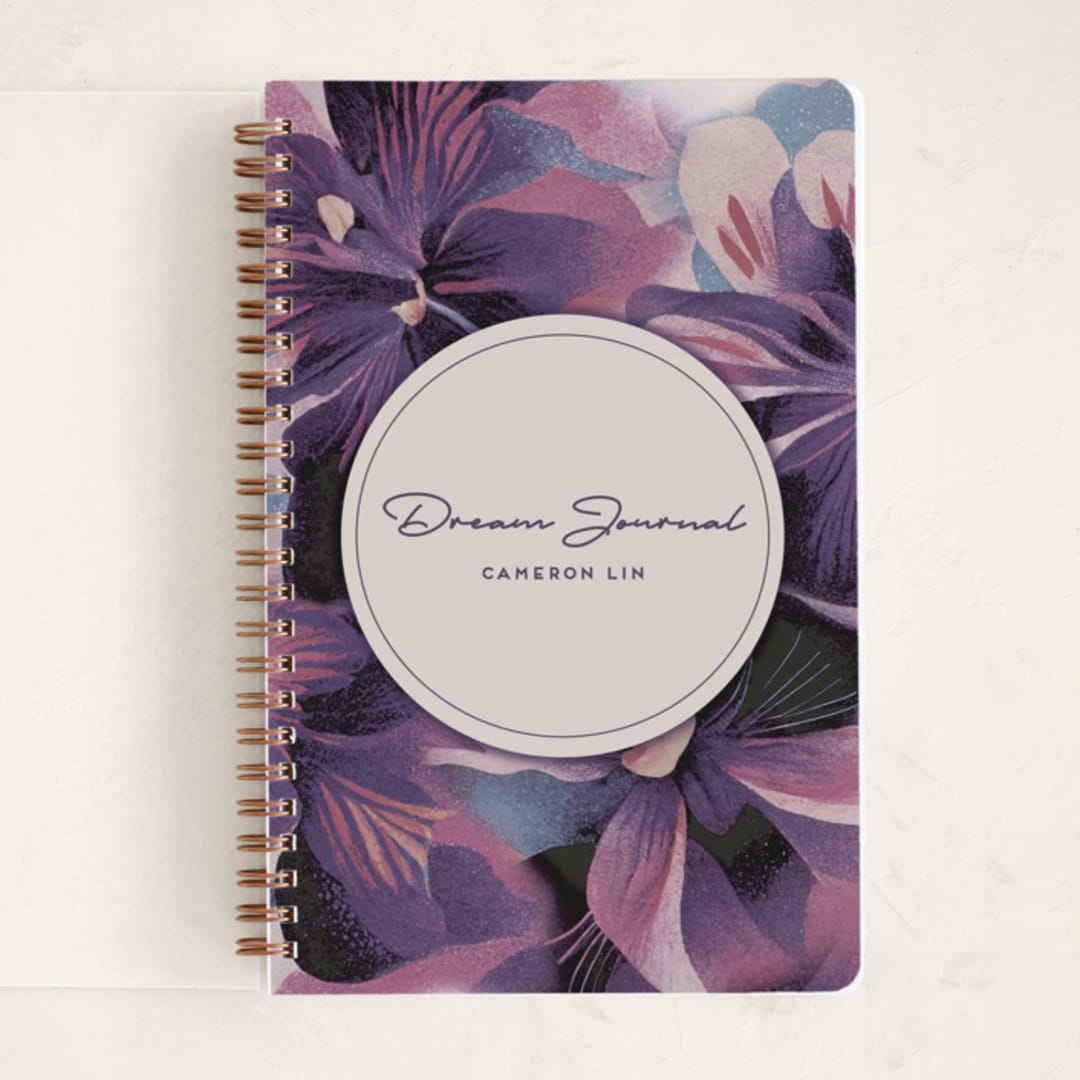"Elisa" - Notebook in Orchid by Simona Camp - Front