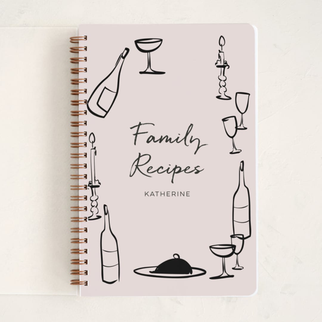 "Wine and Dine" - Notebook in Nude by Ani Somi - Front