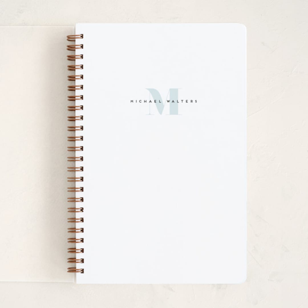 "Strong initial" - Notebook in Marine by Creo Study - Front