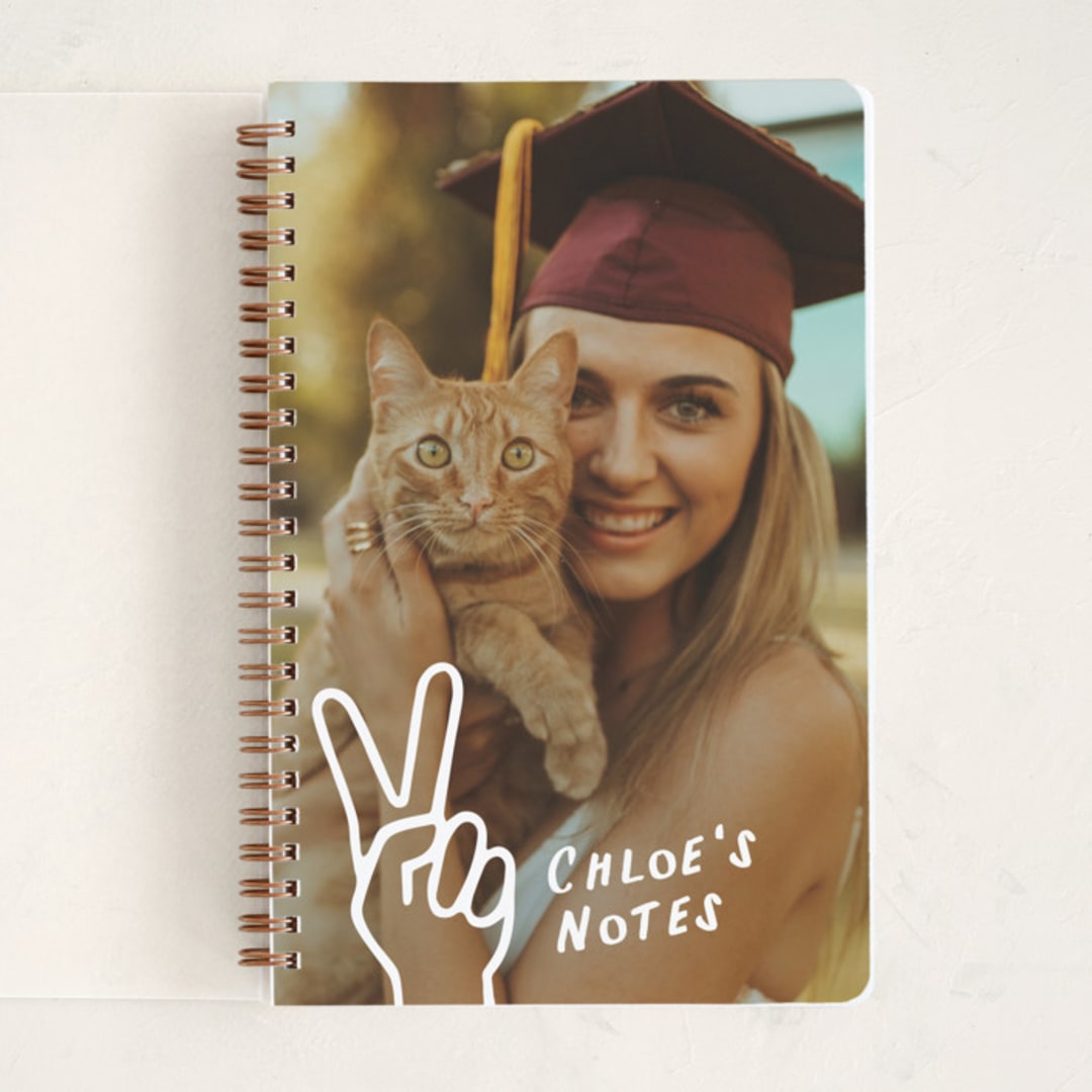"peace out" - Notebook in Sugar by Ekko Studio - Front