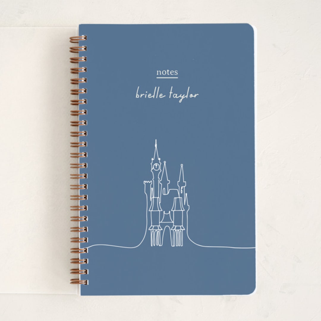 "The Castle from Disney's Cinderella" - Notebook in Midnight by Britt Mills - Front