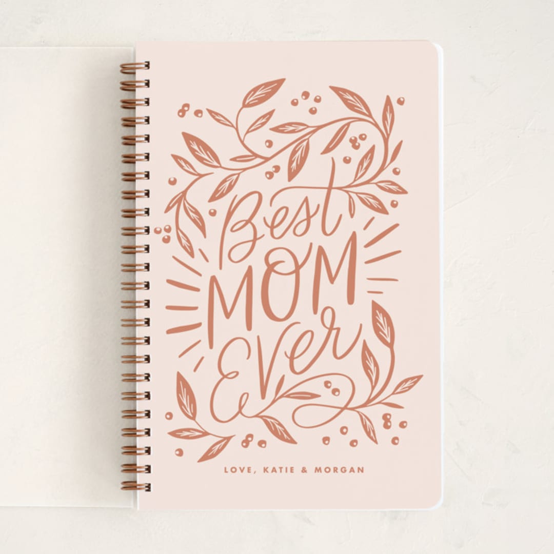 "To the Best Mom Ever" - Notebook in Terracotta by Alethea and Ruth - Front