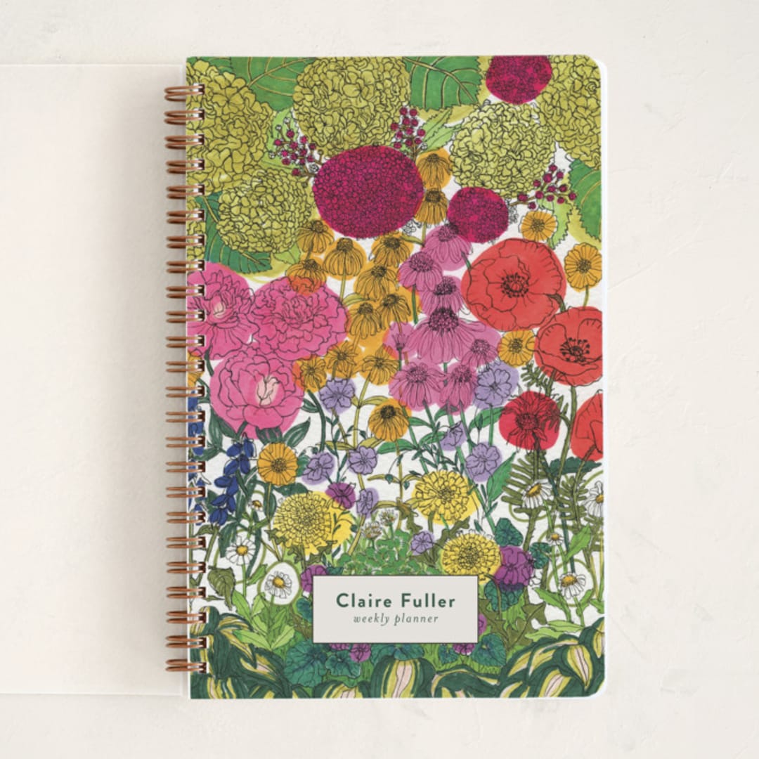"Flour Hour" - Notebook in Garden Green by Janie Allen - Front