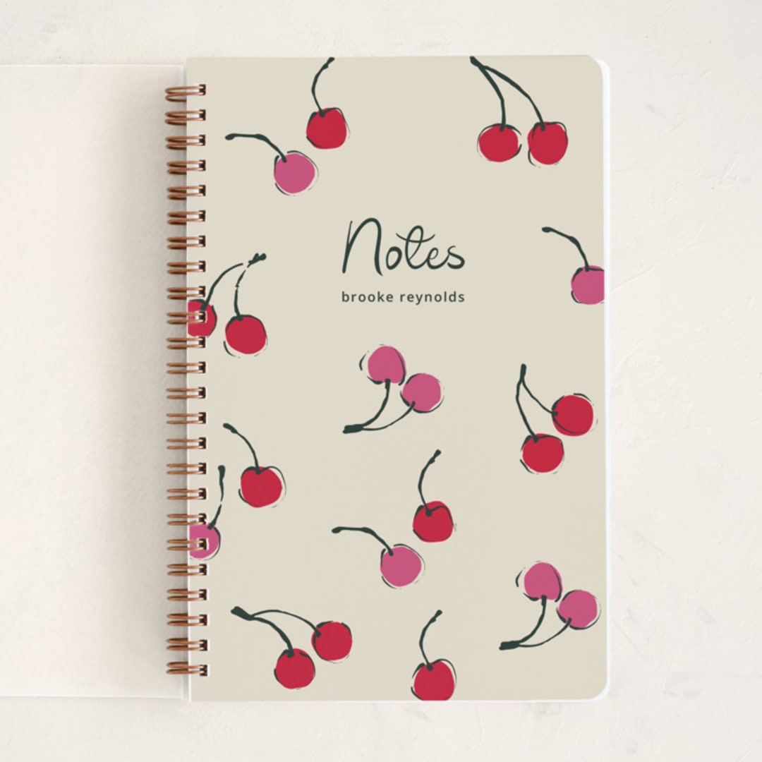 "So Berry Sweet" - Notebook in Tomato by Itsy Belle Studio - Front