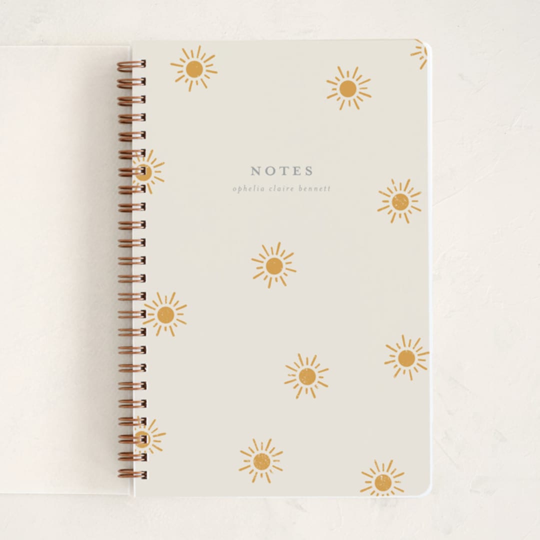"Sun Toss" - Notebook in Golden Sun by Meggy Masters - Front