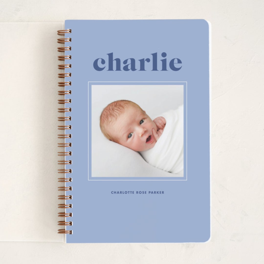 "Bold Nickname" - Notebook in Lapis by Shirley Lin Schneider - Front