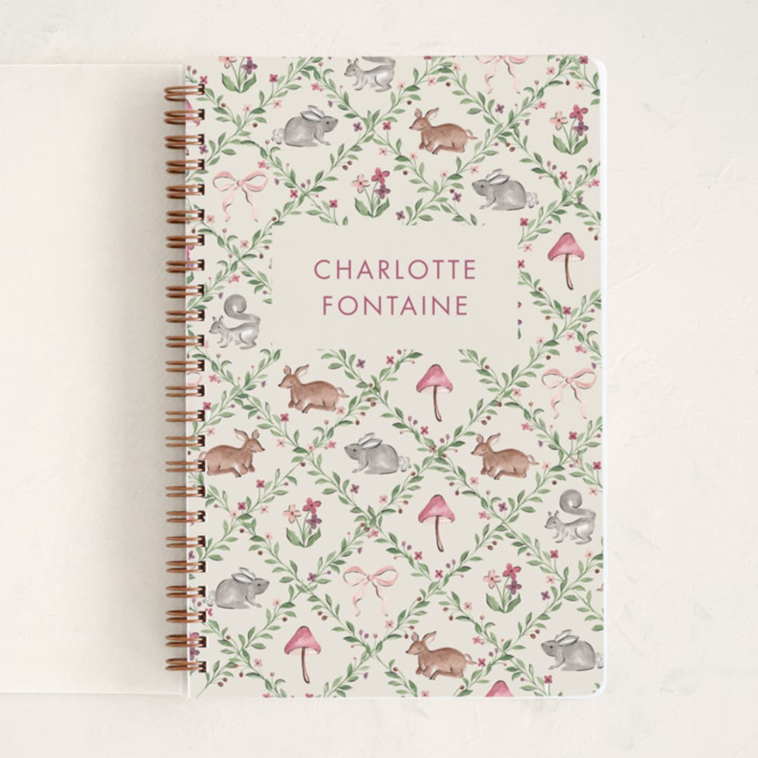 "Trellis" - Notebook in Mulberry by Sarah Knight - Front