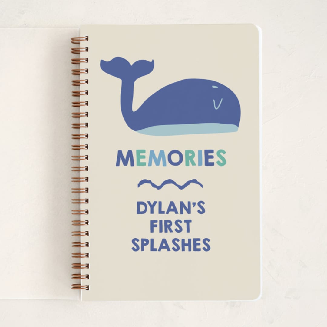 "Whale Hello" - Notebook in Sea by Harriet Richter - Front