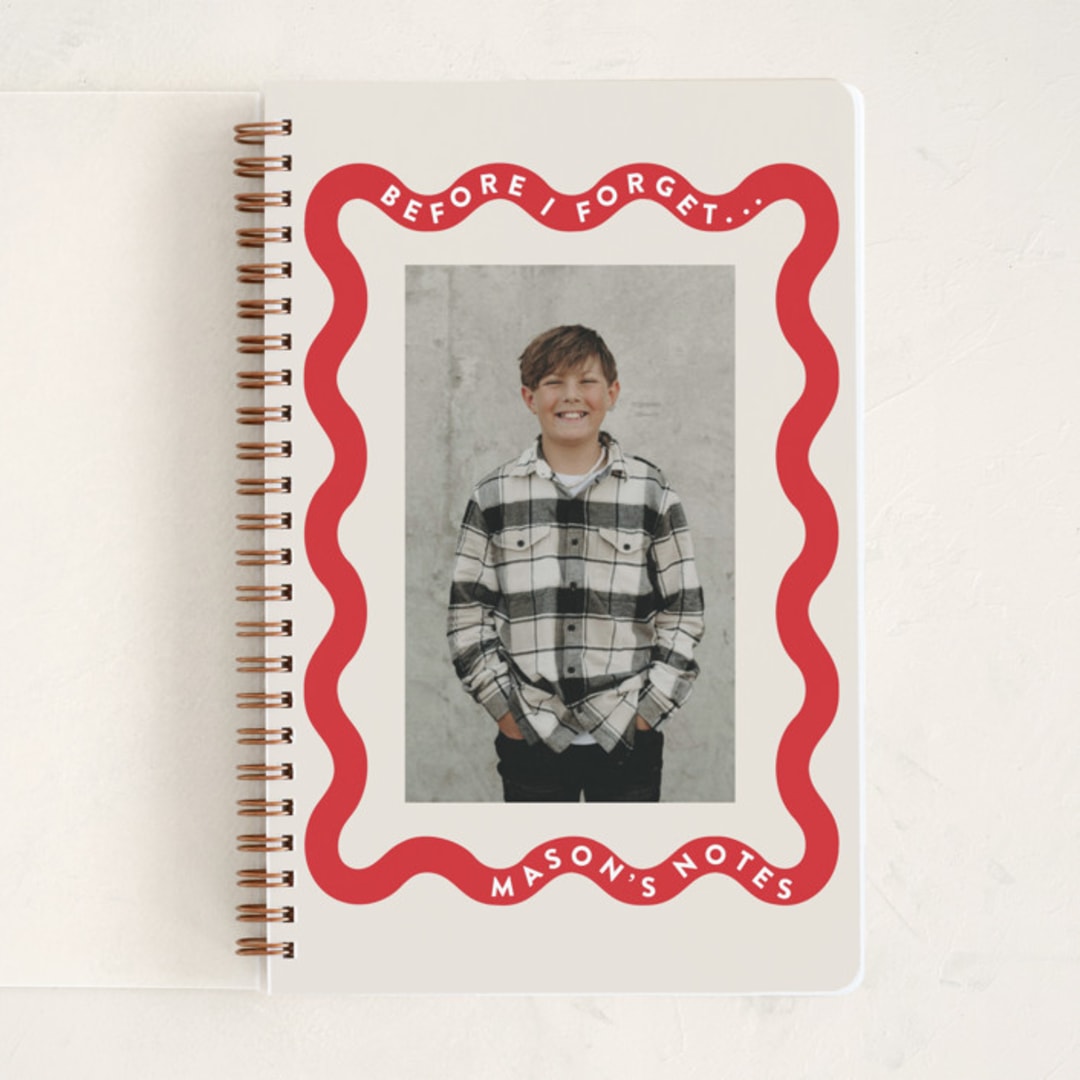 "ricrac" - Notebook in Cardinal by Lori Wemple - Front