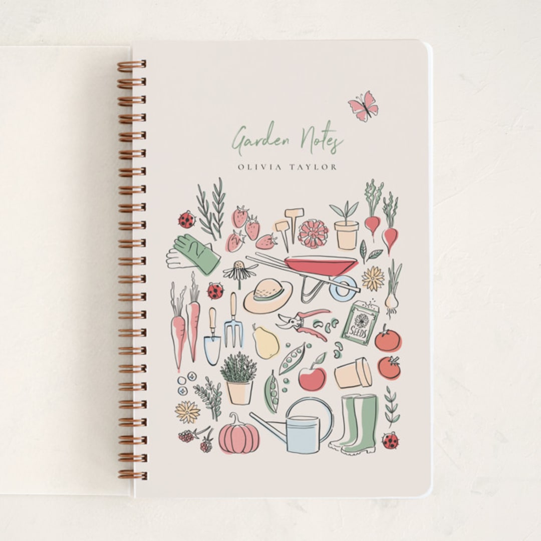 "Garden Love" - Notebook in Sand by frau brandt - Front