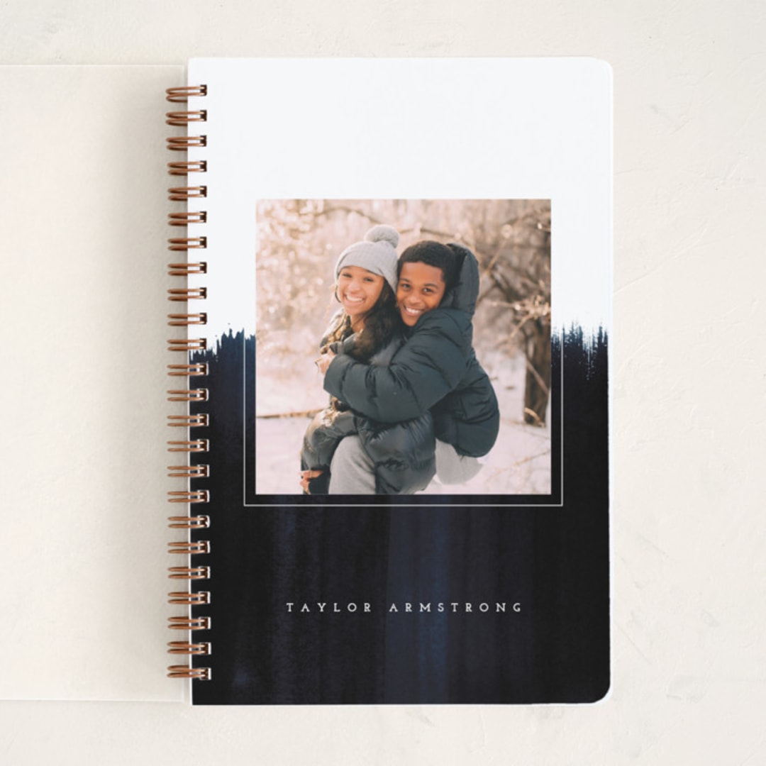"high contrast" - Notebook in Midnight by Kate Ahn - Front