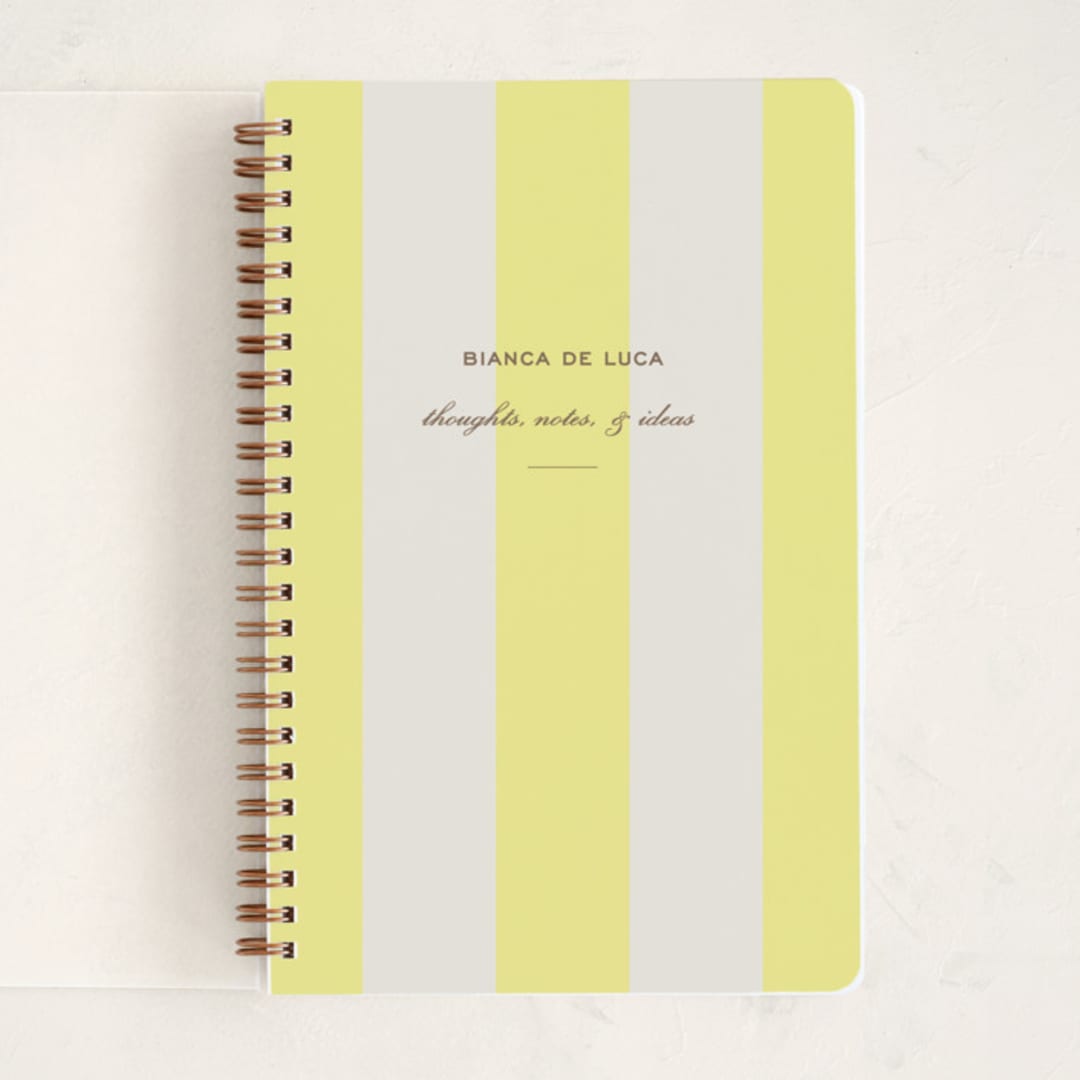 "Campania" - Notebook in Limone by Megan Davis - Front