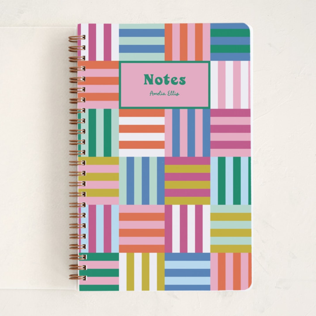 "Not your average checkers" - Notebook in Candy by Ashes and Ivy Studio - Front