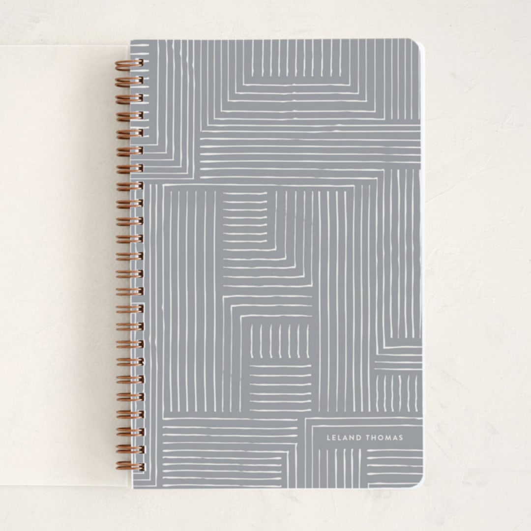 "Pattern Play" - Notebook in Pebble by Anelle Mostert - Front