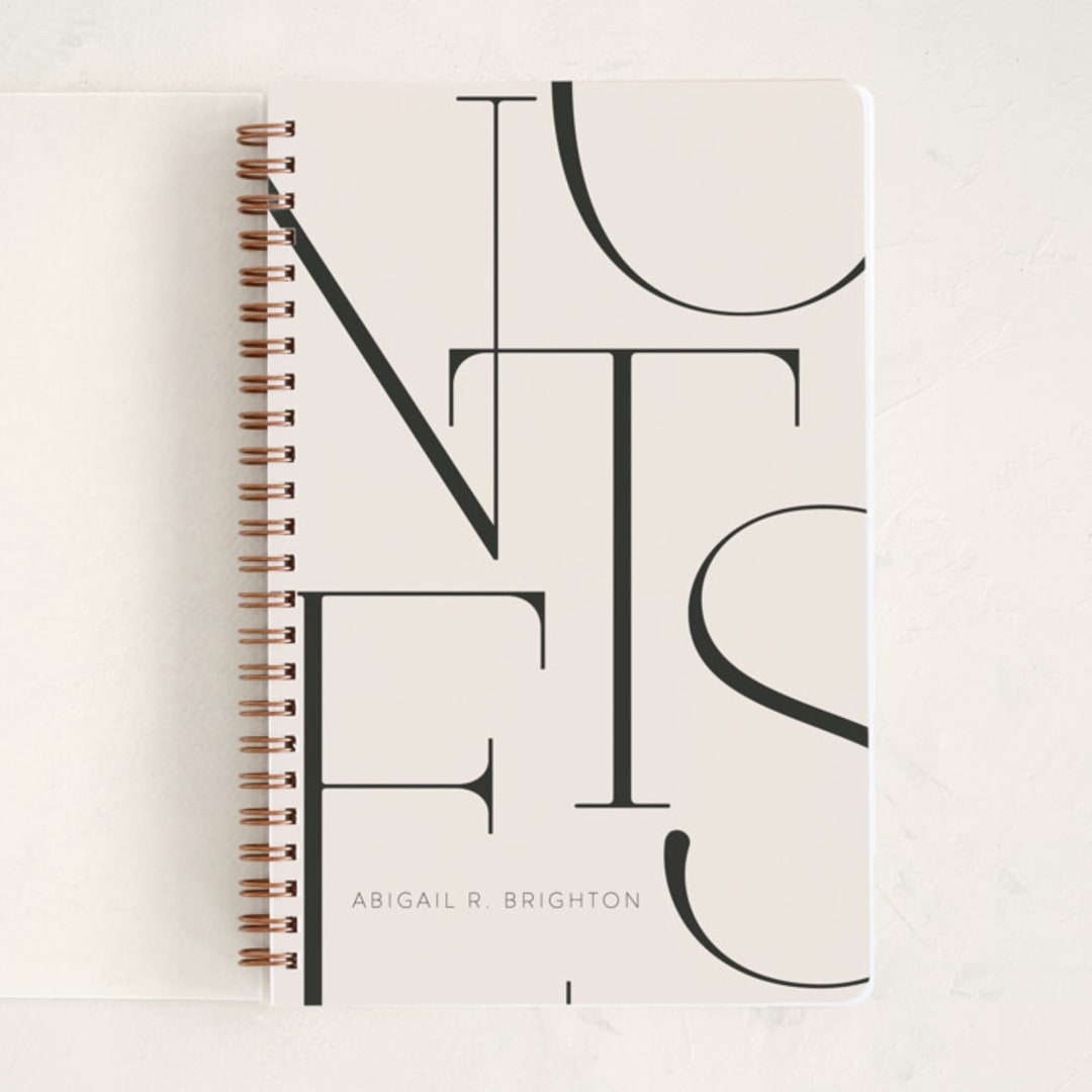 "Elegant Notes" - Notebook in Powder by Iveta Angelova - Front