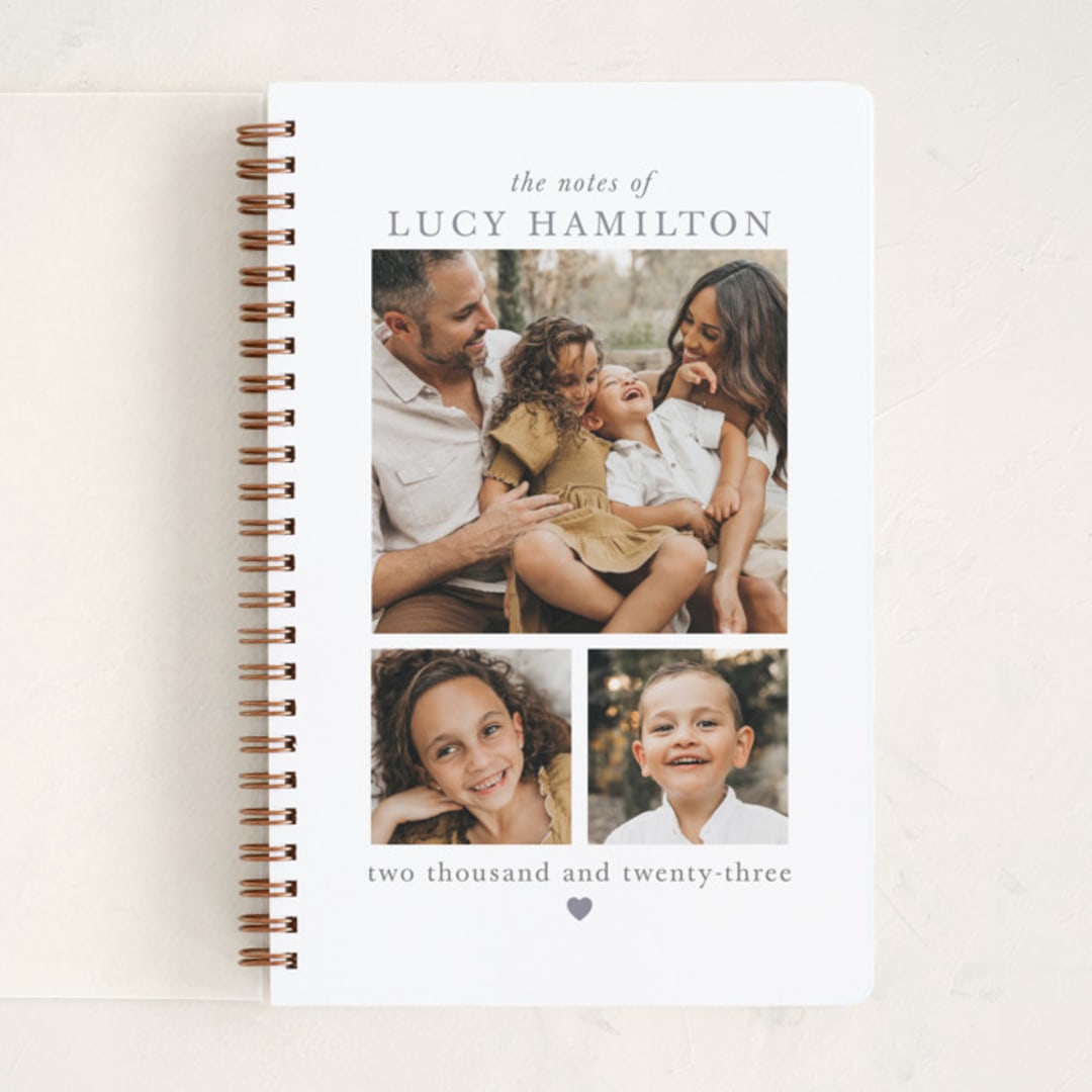 "Family Notes" - Notebook in Pebble by Hudson meet Rose - Front
