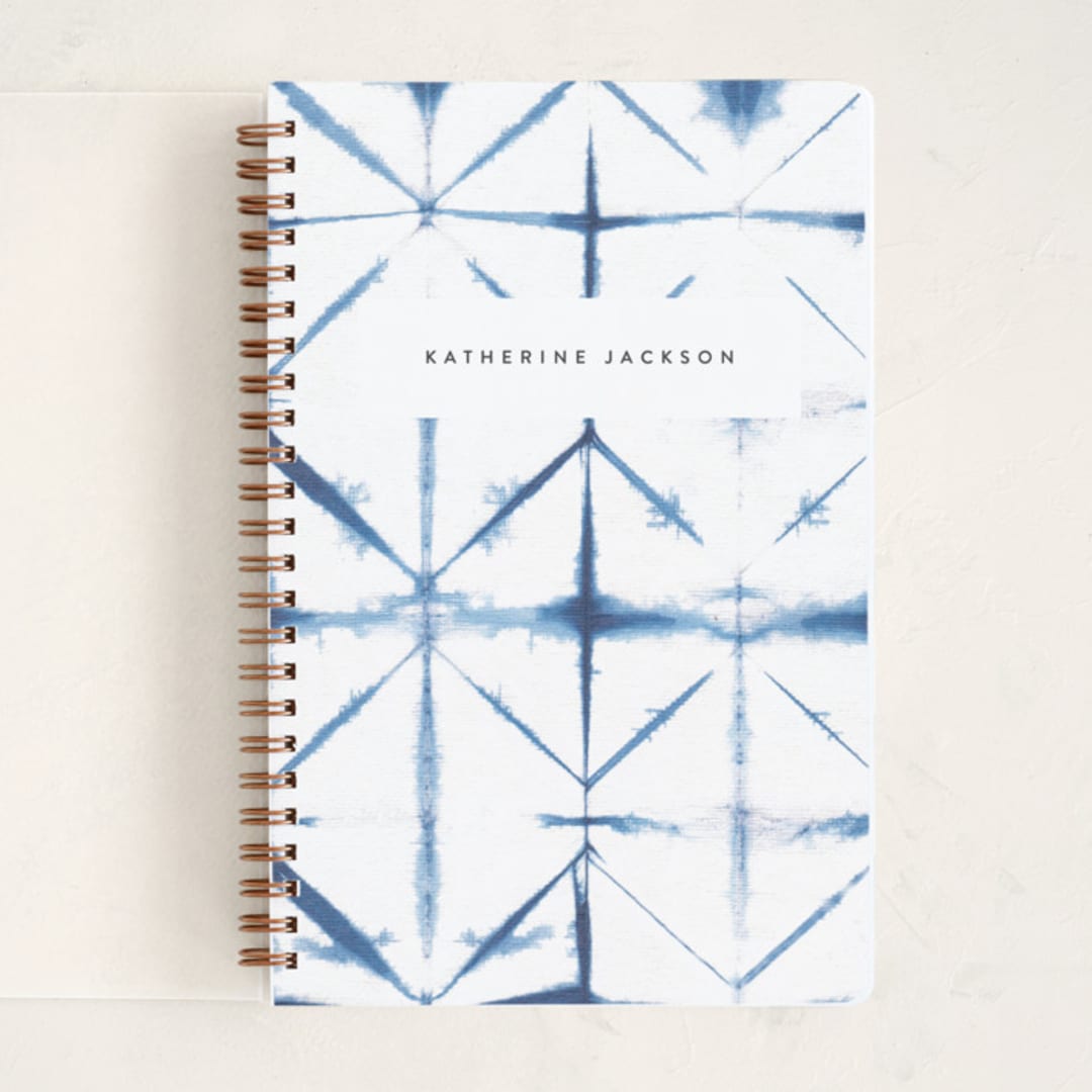 "Dyed" - Notebook in Indigo by Creo Study - Front