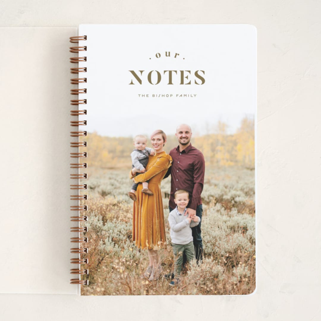"Our Family Notes" - Notebook in Carob by Anastasia Makarova - Front
