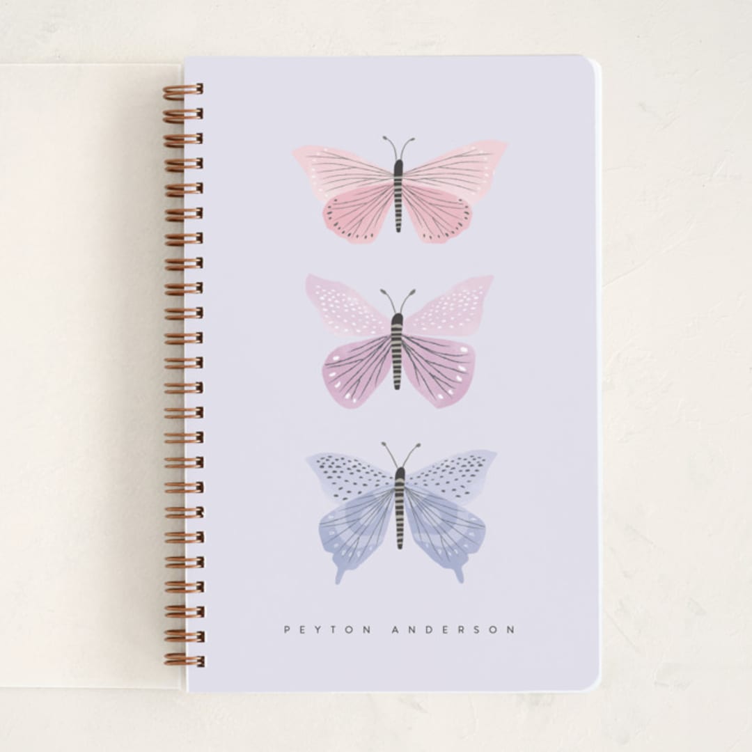 "Butterfly Collection" - Notebook in Lilac by Karidy Walker - Front