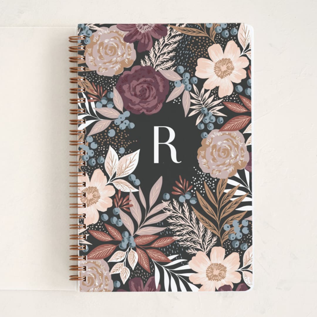 "Floral Spread" - Notebook in Carnation by Alethea and Ruth - Front