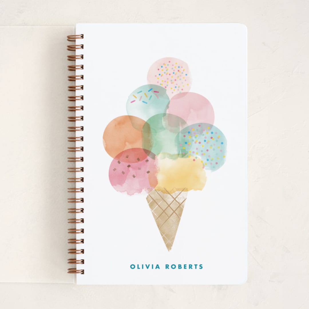 "Sweet Desserts" - Notebook in Sherbet by Shirley Lin Schneider - Front