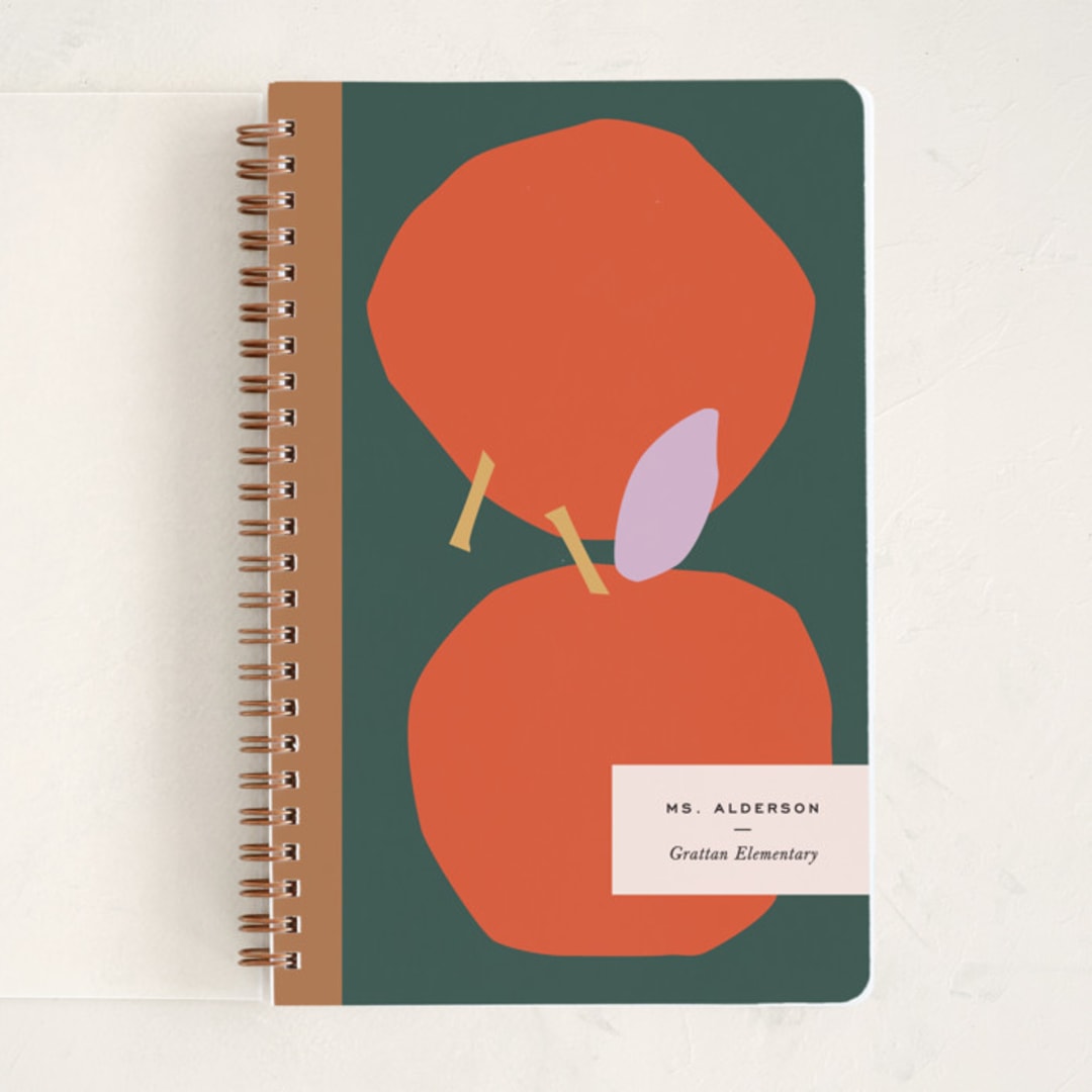 "Pomme" - Notebook in Tomato by Annie Clark - Front