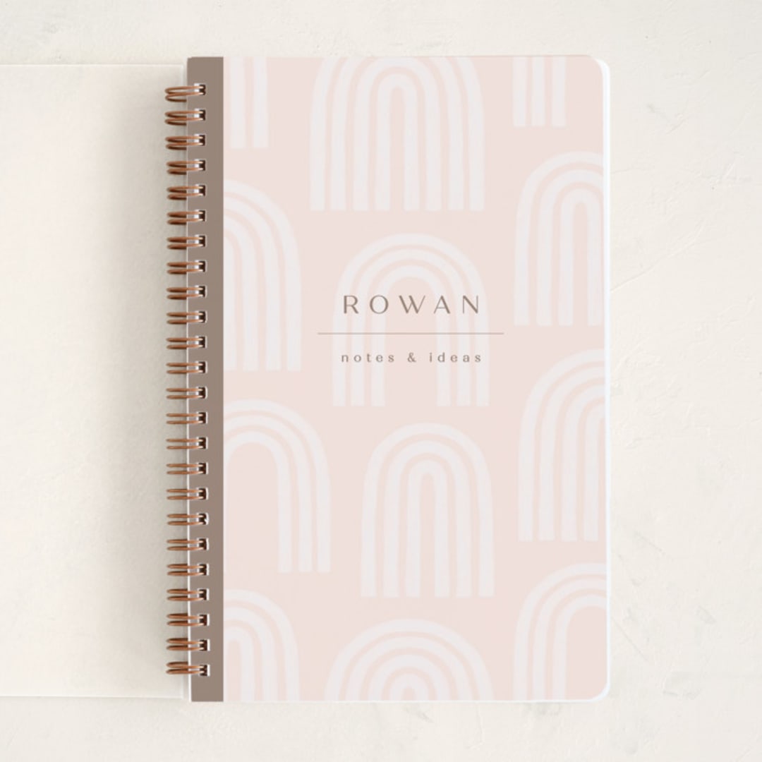 "rainbows" - Notebook in Cotton Candy by Owl and Toad - Front