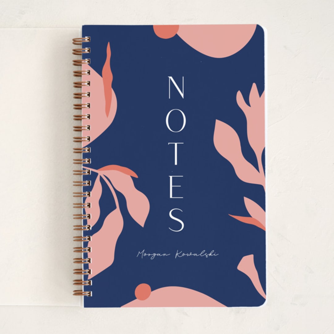 "Bright Note" - Notebook in Bluebell by Olivia Raufman - Front