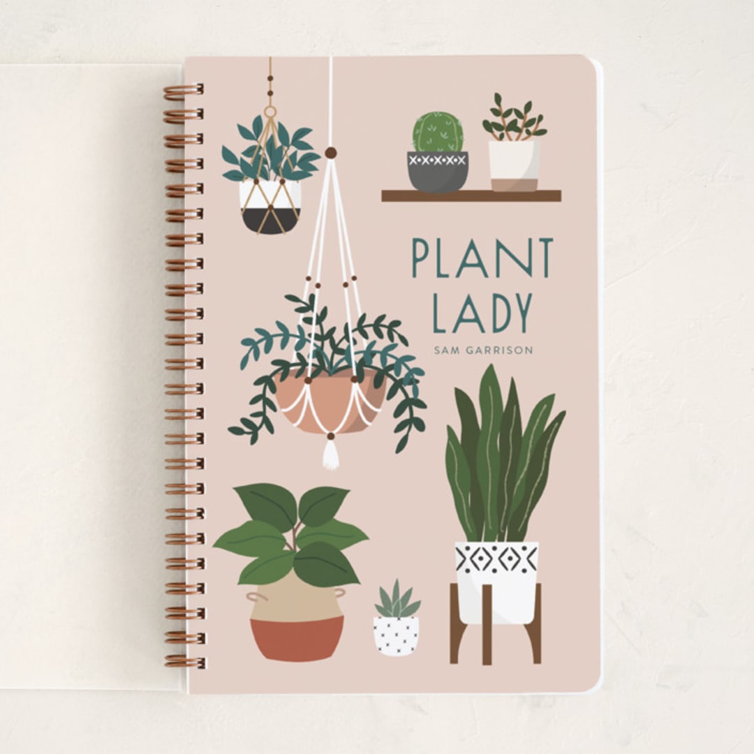 "Plant lady" - Notebook in Sandstone by Annie Holmquist - Front